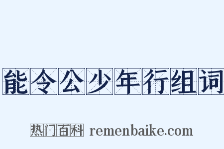 能令公少年行组词是什么意思的图片